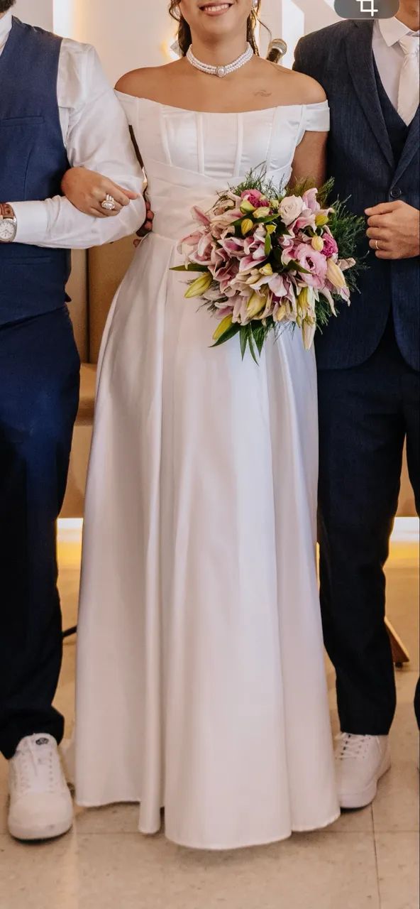 Vestido de Noiva Princesa - Cetim - Foto 5