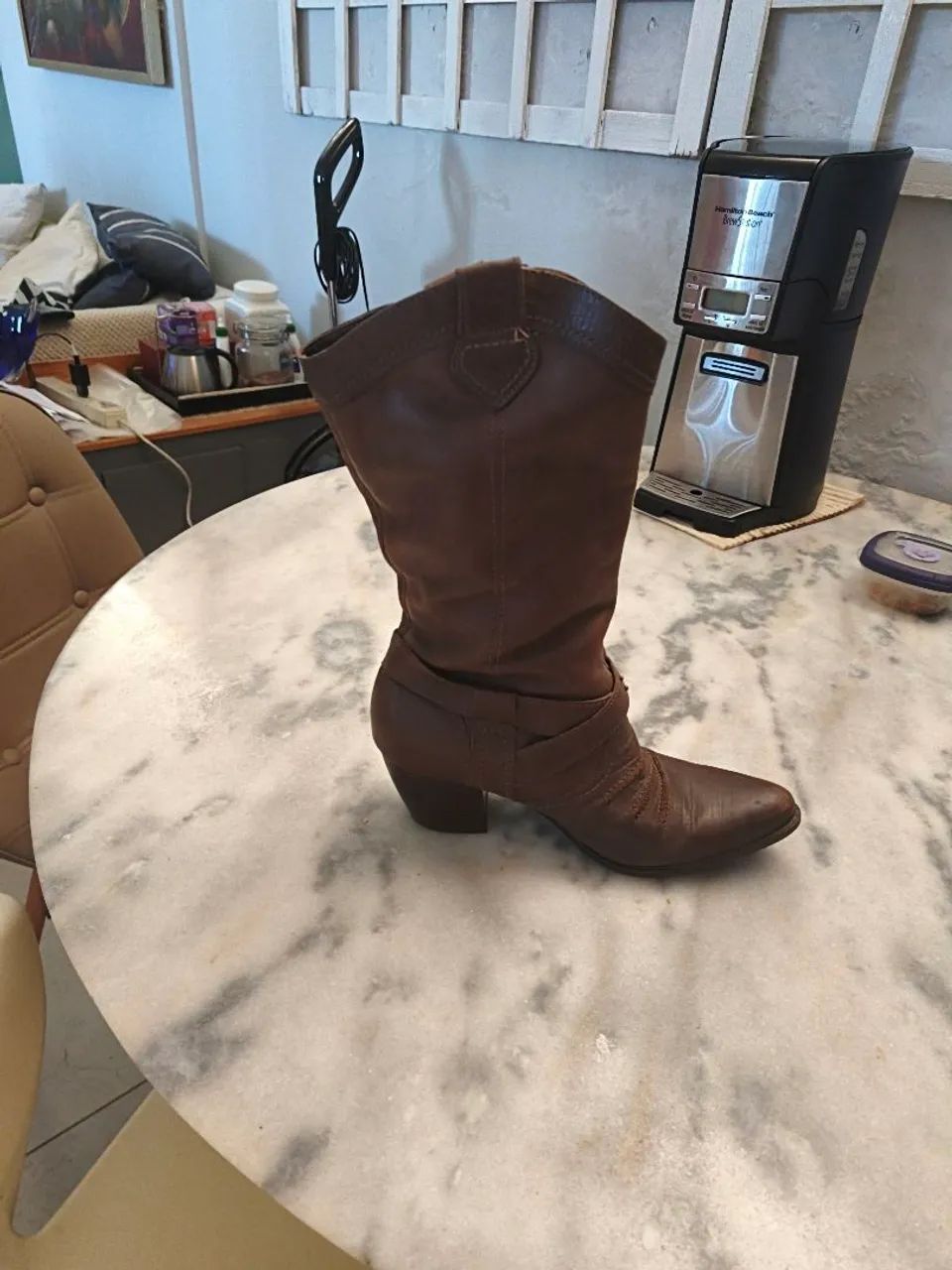 Bota de couro n. 37 - Foto 2