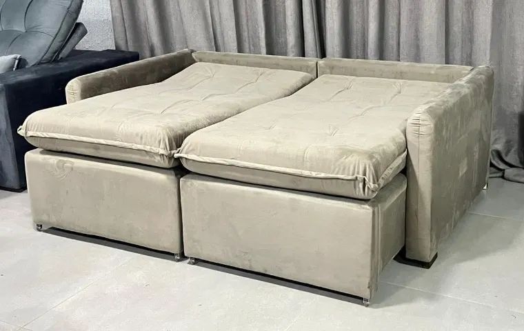 SOFÁ RETRÁTIL XANGAI - GRANDLAR ESTOFADO NOVO PRONTA ENTREGA  - Foto 3