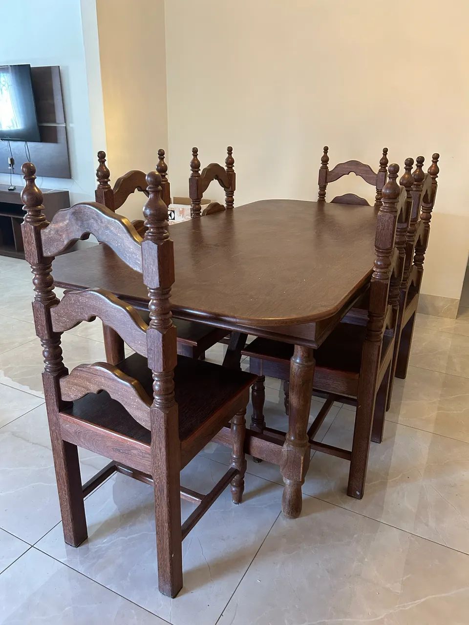 Conjunto (Mesa + Aparador Buffet) Madeira Maciça  - Foto 4