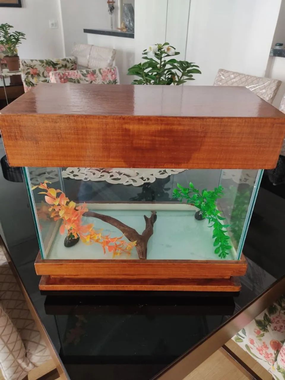 Aquário estilo retrô peça única para decoração 