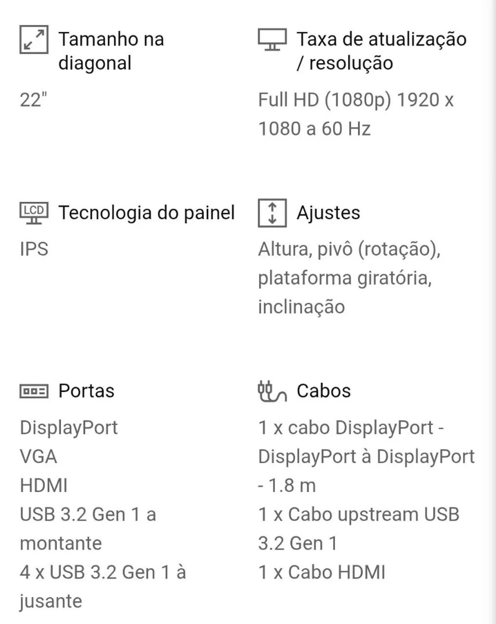 Monitor Dell P2222h - Foto 4