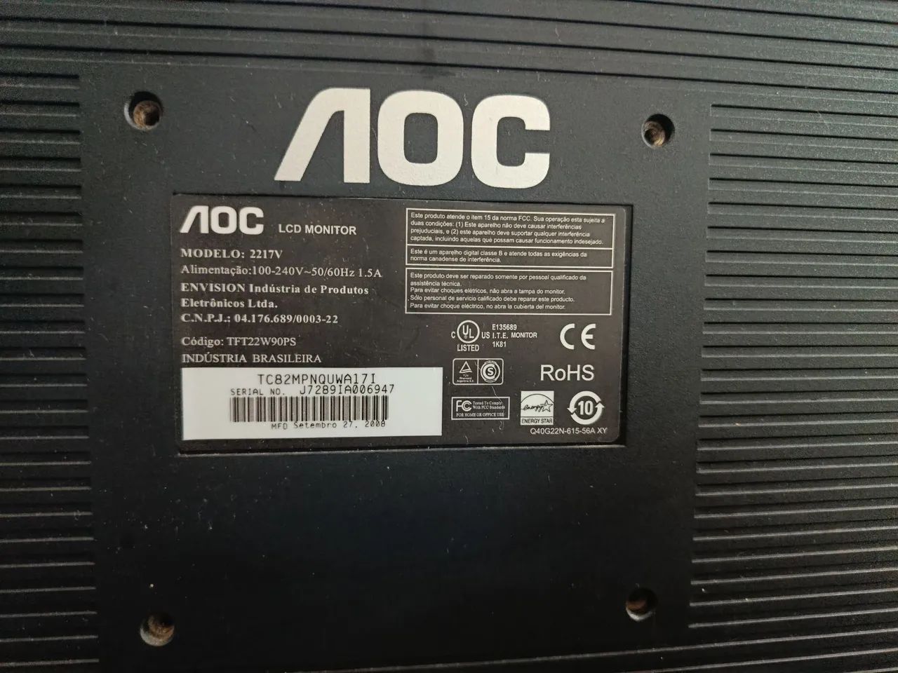 Monitor AOC 22 polegadas  - Foto 2