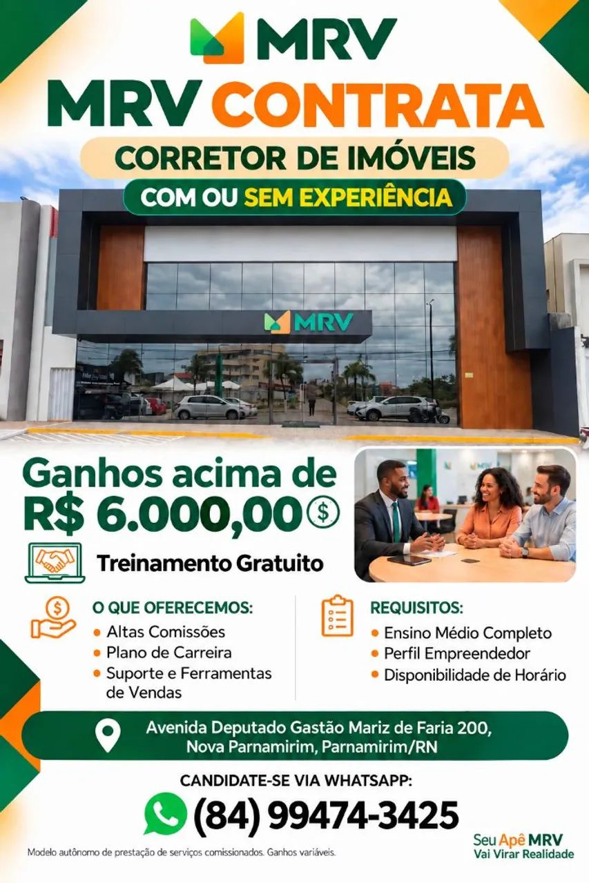 Vagas Para Corretor de Imóveis 