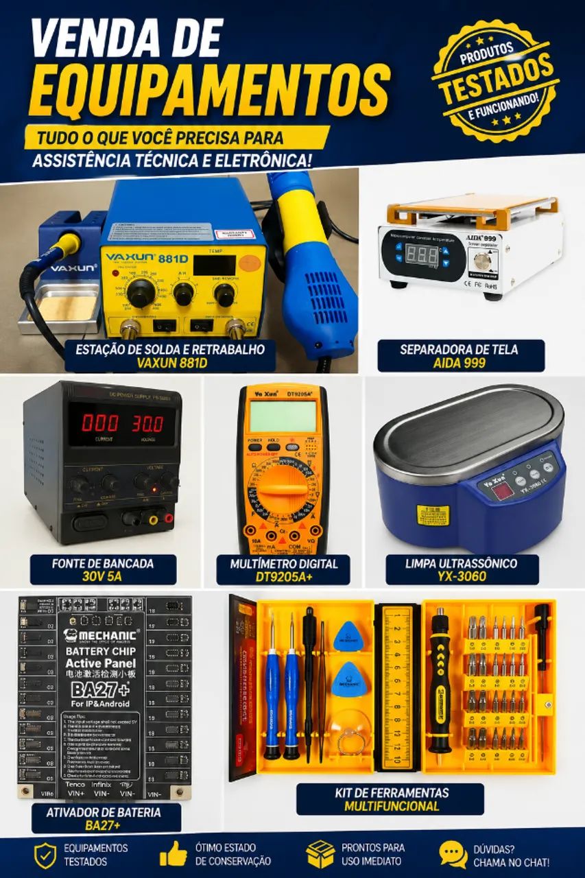 Kit para reparo e manutenção de celular