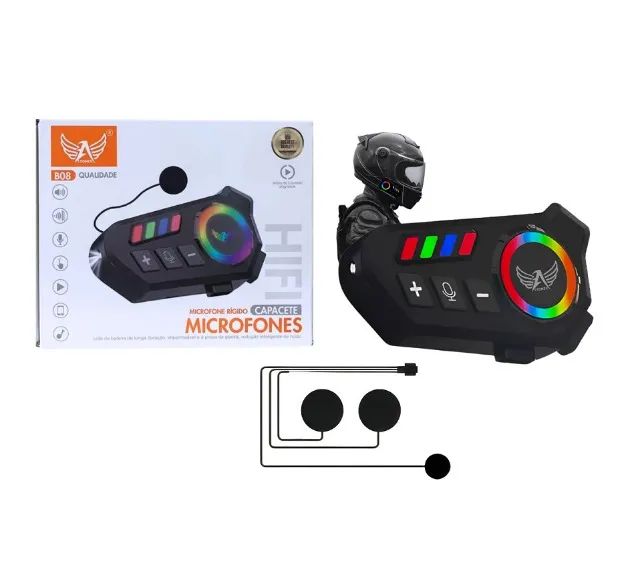 Fone Bluetooth com Microfone Para Capacete Moto Altomex