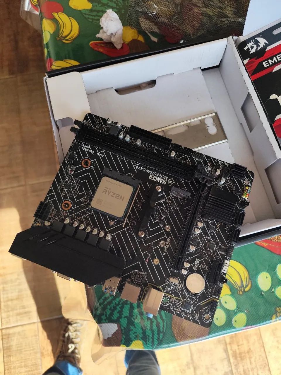Placa mãe A520M +processado ryzen 5 500