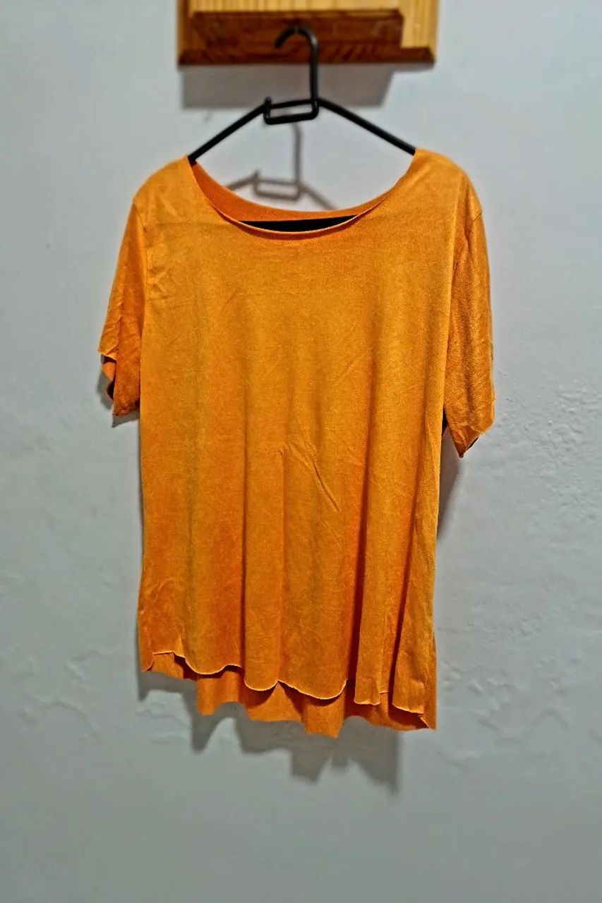 BLUSA LARANJA AVELUDADA - Foto 4