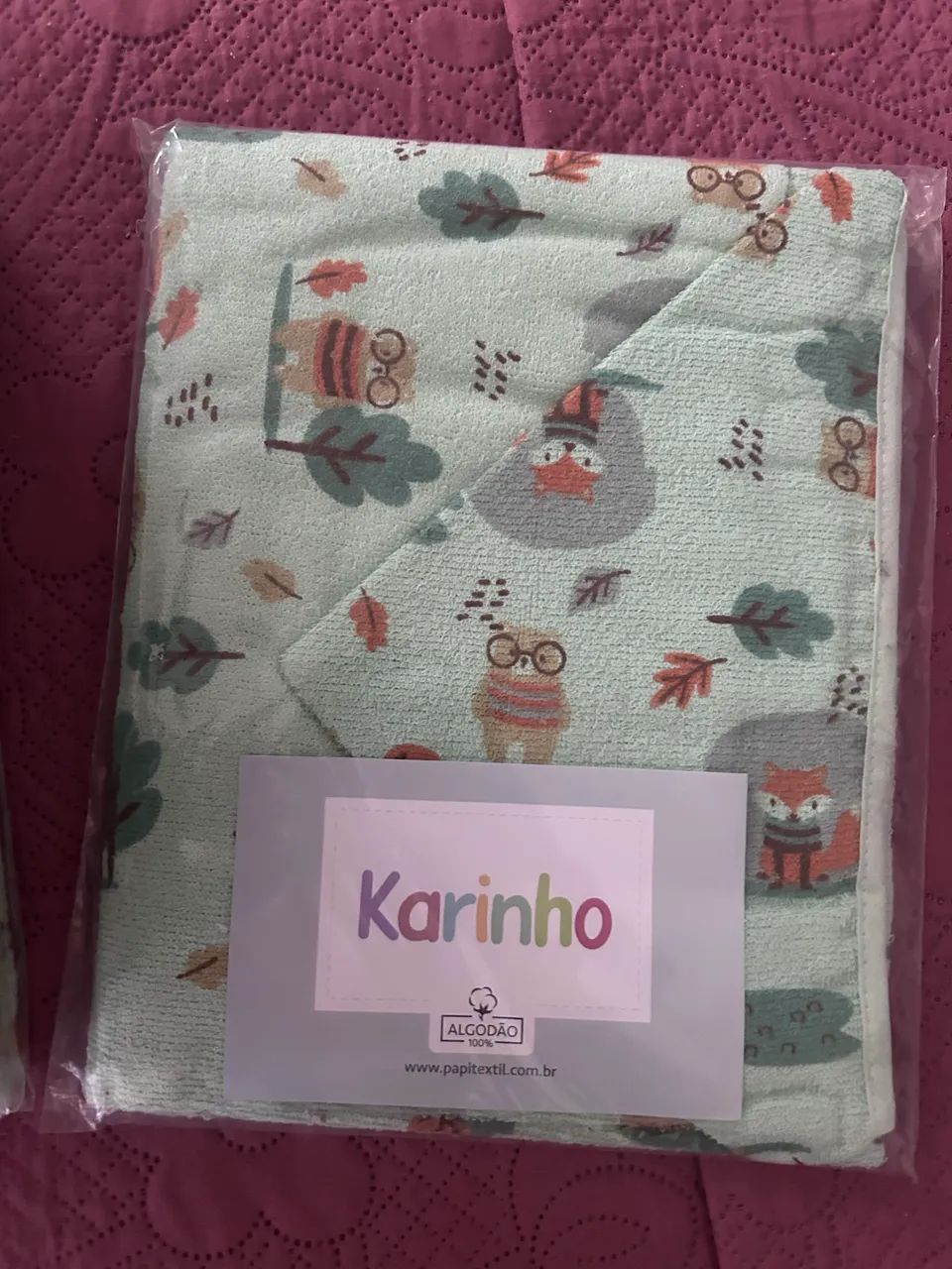 Toalha de algodão de bebê - Marca Karinho