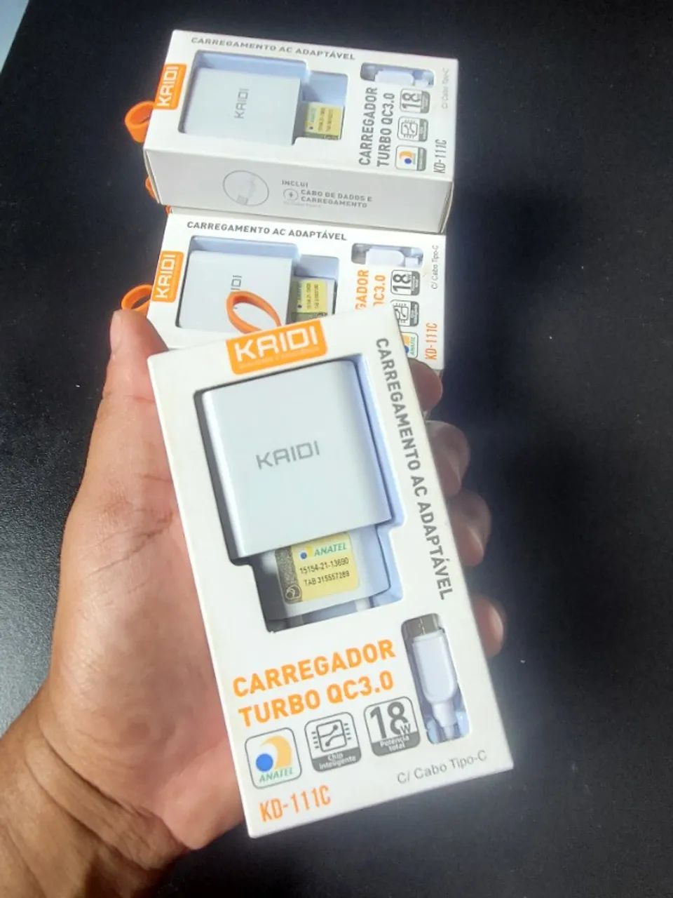 Carregador Tipo C Kaidi KD-111C - Rápido, Seguro e Eficiente