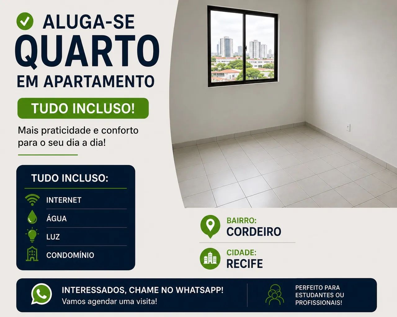 Divido apartamento no Cordeiro