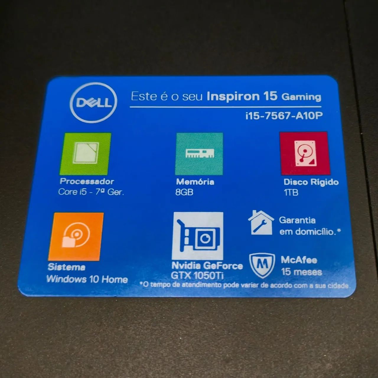 Notebook Dell Inspiron Gaming i15-7567-A10P - Foto 4
