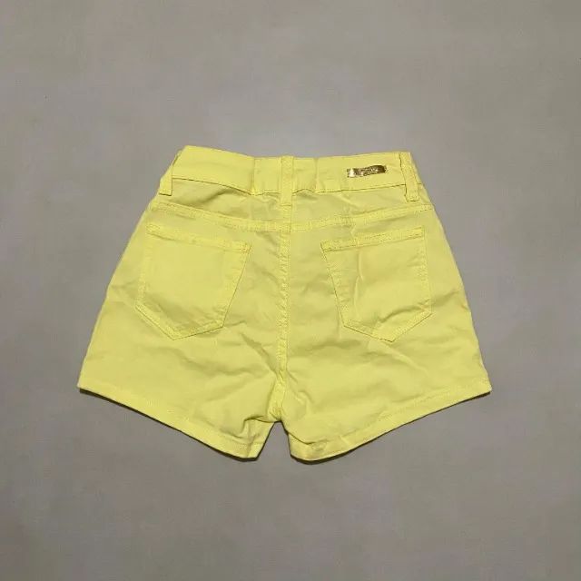 Short Jeans Amarelo - Foto 3