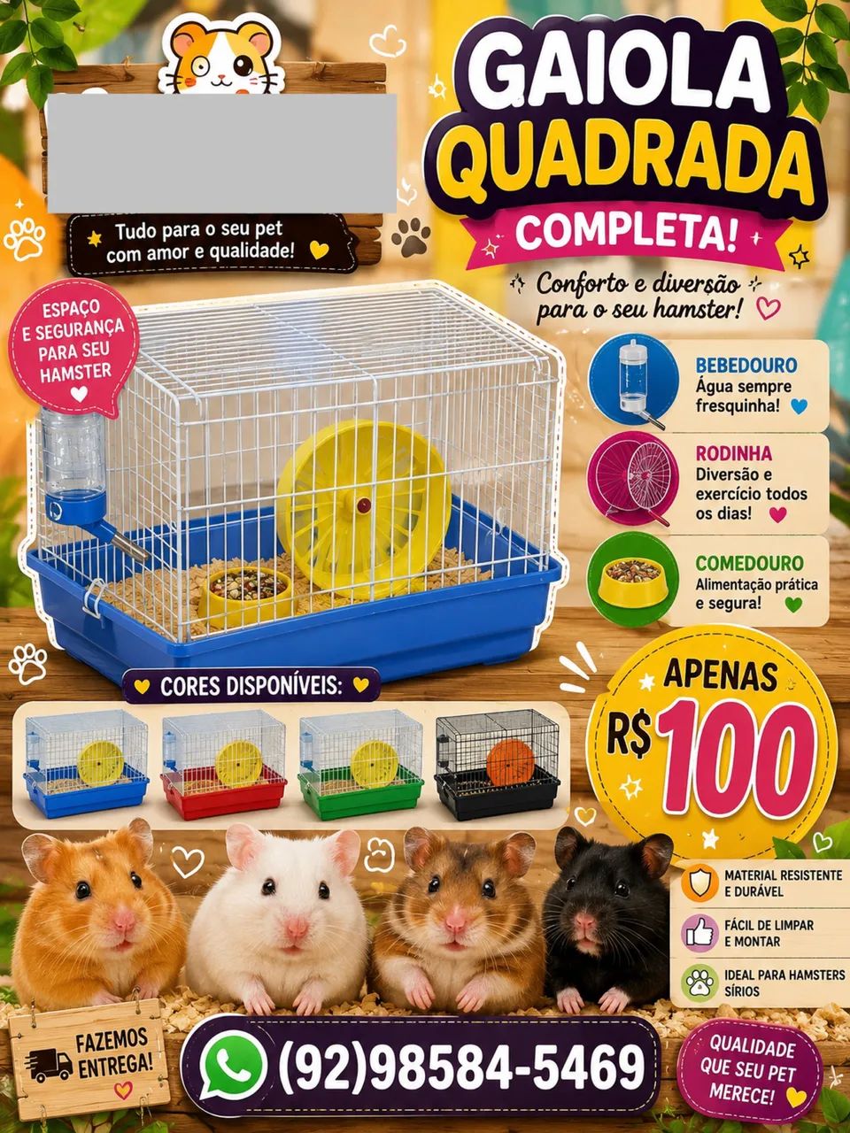 Gaiola para hamster 