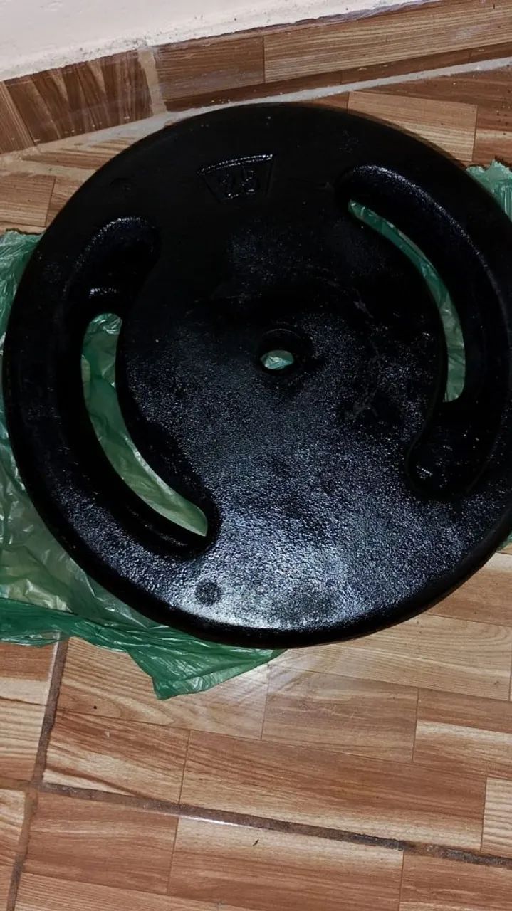 Pá de anilha de 25 kg cada 