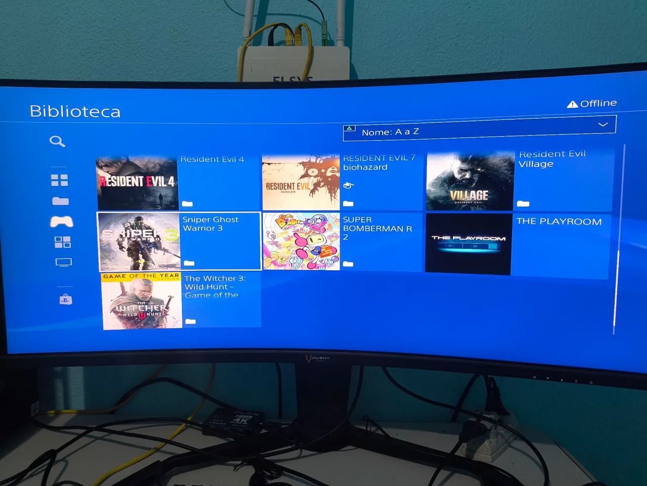 Ps4 1tb versão 12.02 com 24 jogos  - Foto 4