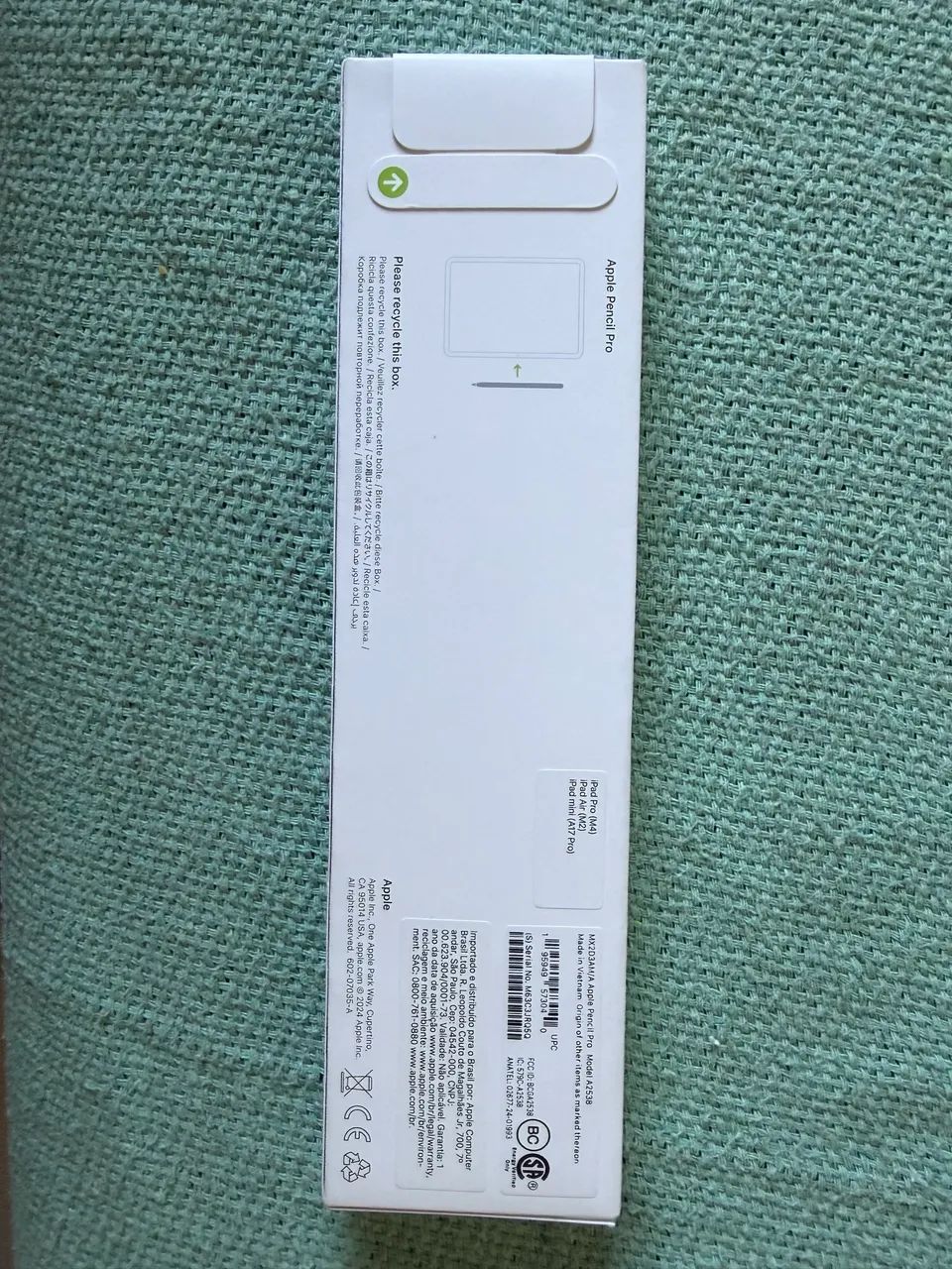 Apple Pencil Pro Original P/ipad Air E Pro Lacrado C/ Nf