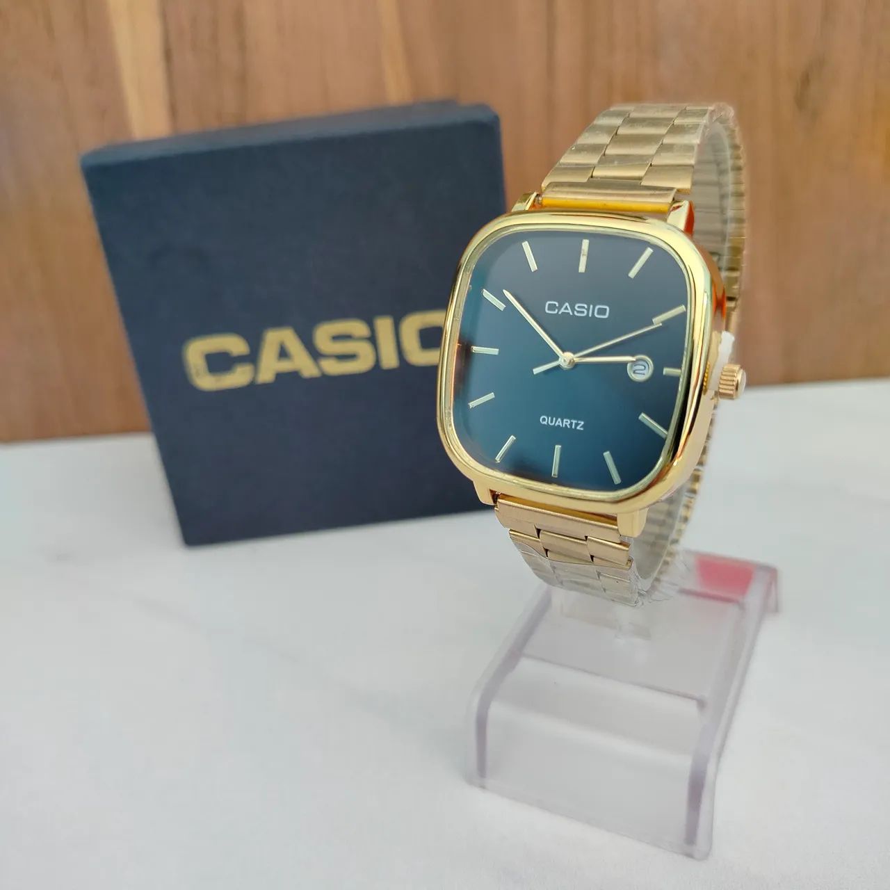 Relógio Casio retrô vintage calendário redondo ou quadrado  - Foto 3