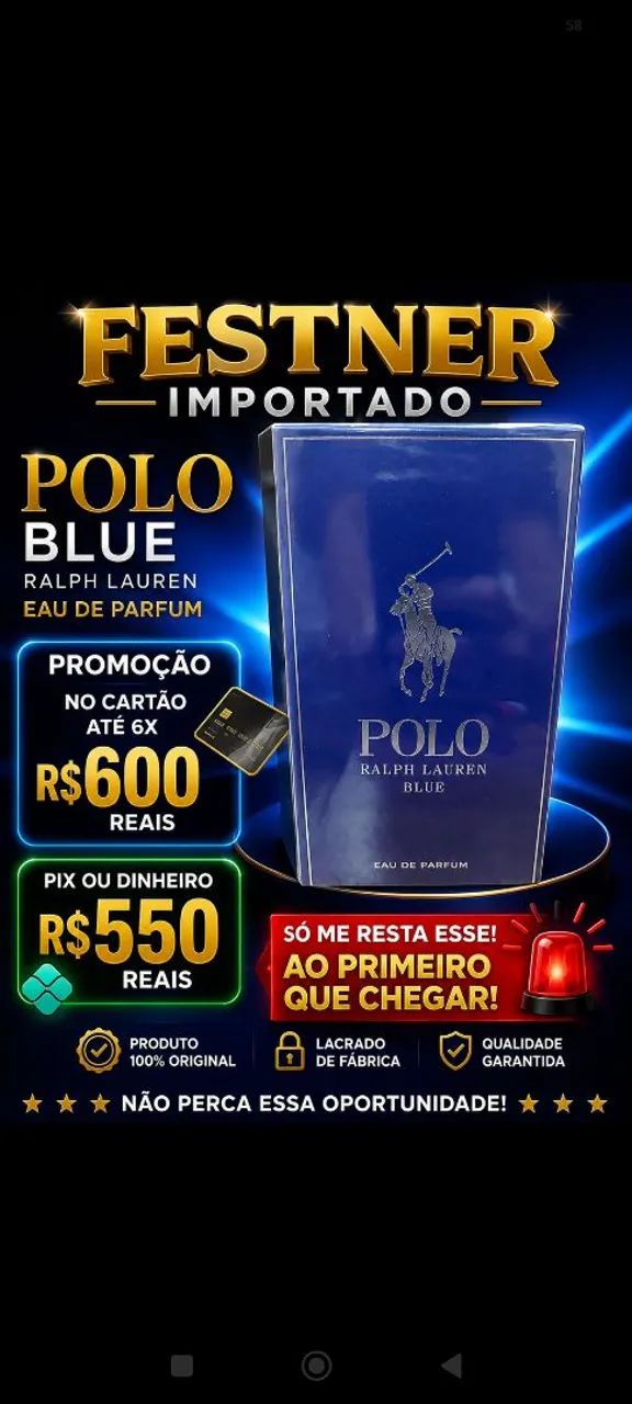 Polo Blue promoção 