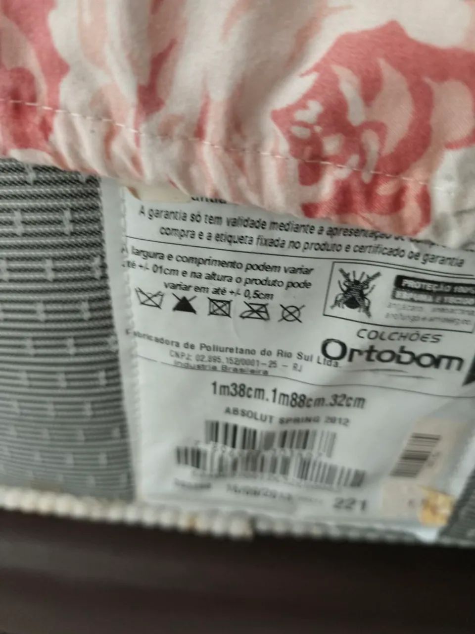 Cama box casal baú, com colchão Ortobom absolute 