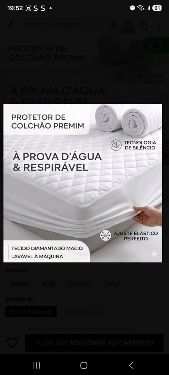 PROTETORES DE COLCHÕES IMPERMEÁVEIS 
