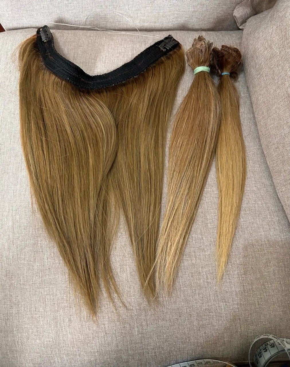Cabelo humano mel 35 cm 165 gramas 