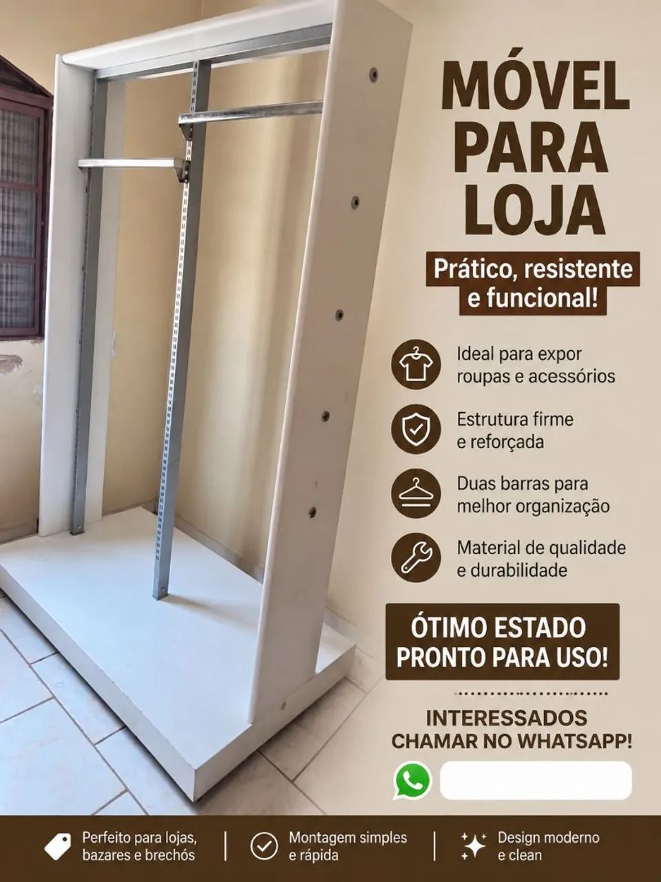 Móvel para loja ou brechó 