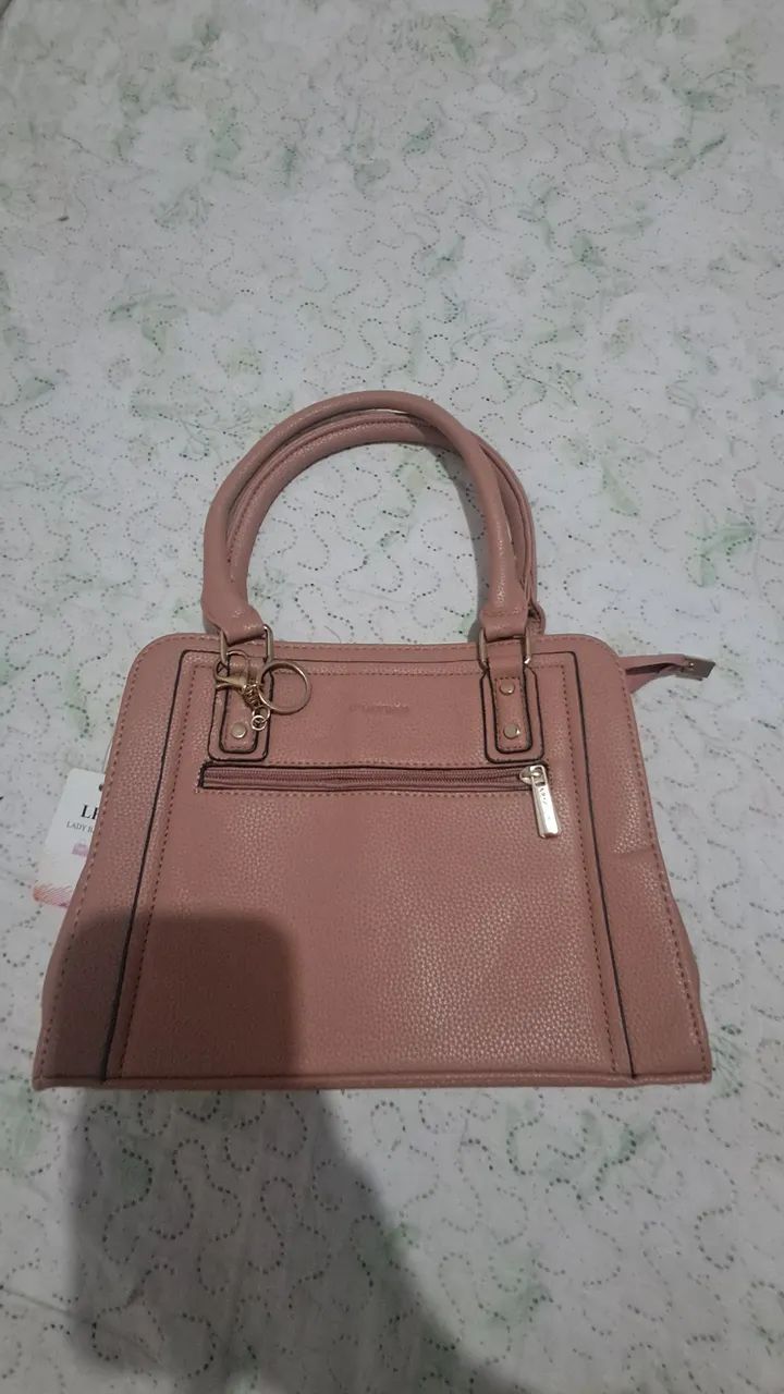Bolsa de Mão Elegante Rosa - Foto 2