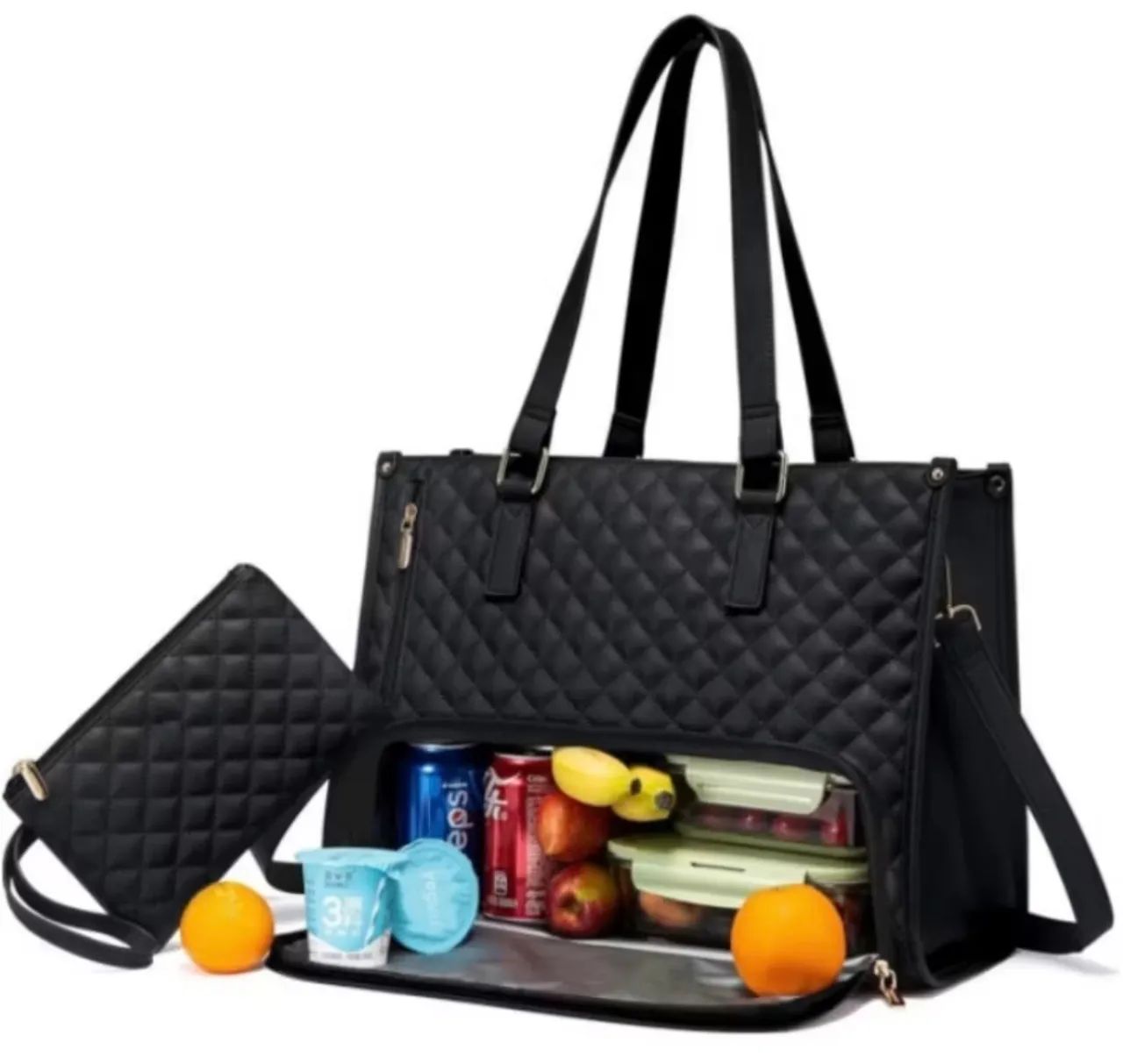 Bolsa feminina 2 em 1 com espaço térmico - Foto 2