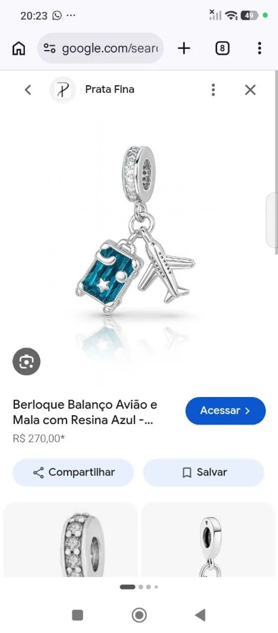 Pulseira Pandora de Prata 925( com +8 Berloques originais ) - Foto 5