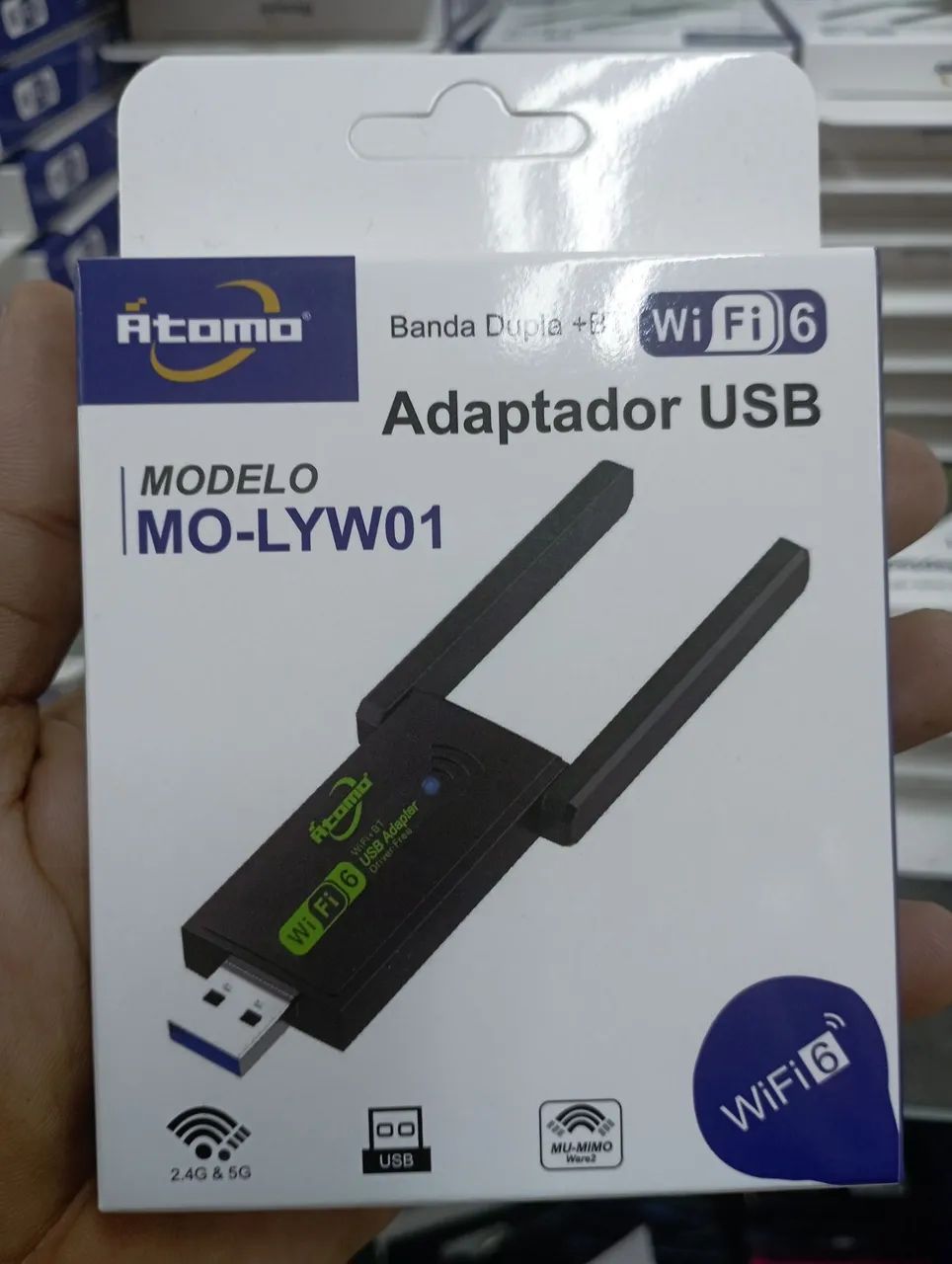 Adaptador Usb Wi-Fi 6 1300mbps + Bluetooth