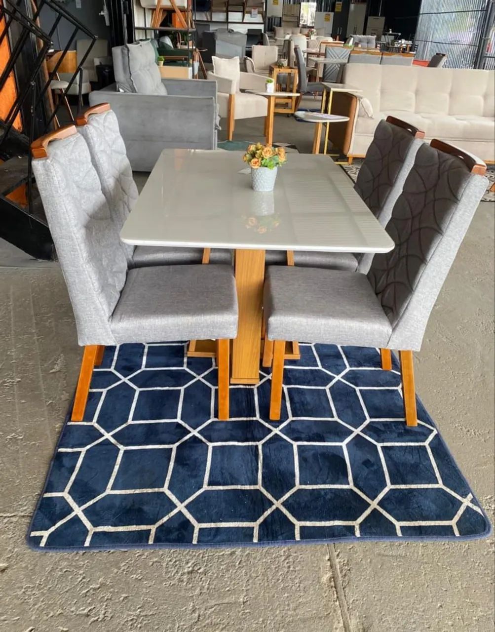 CONJUNTO DE MESA RUBI 4 CADEIRAS GEORGIA  - Foto 4