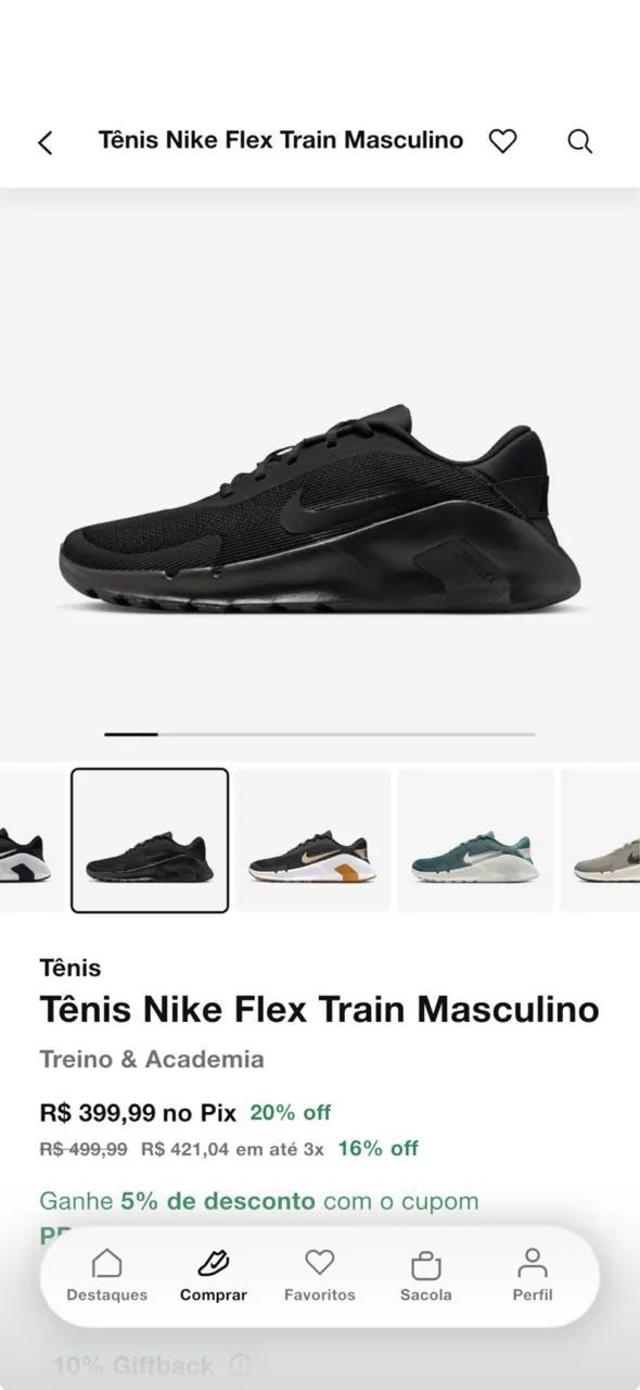 Tênis Nike train flex