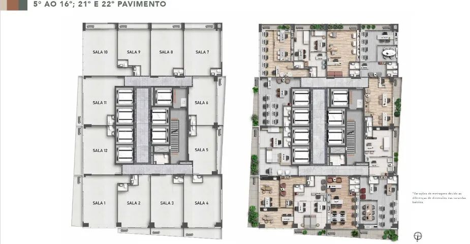 Sala Comercial - Urban - 21º andar - 49 m² - ÁGIO - Foto 2