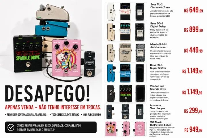 Pedal de Guitarra Ammoon Nano Looper - Instrumentos musicais