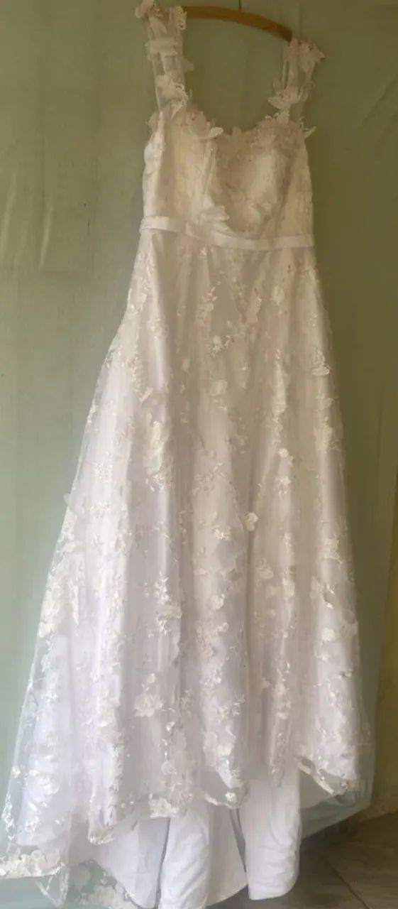 Vestido de Noiva Luxo com Aplicações - Impecável - Foto 2