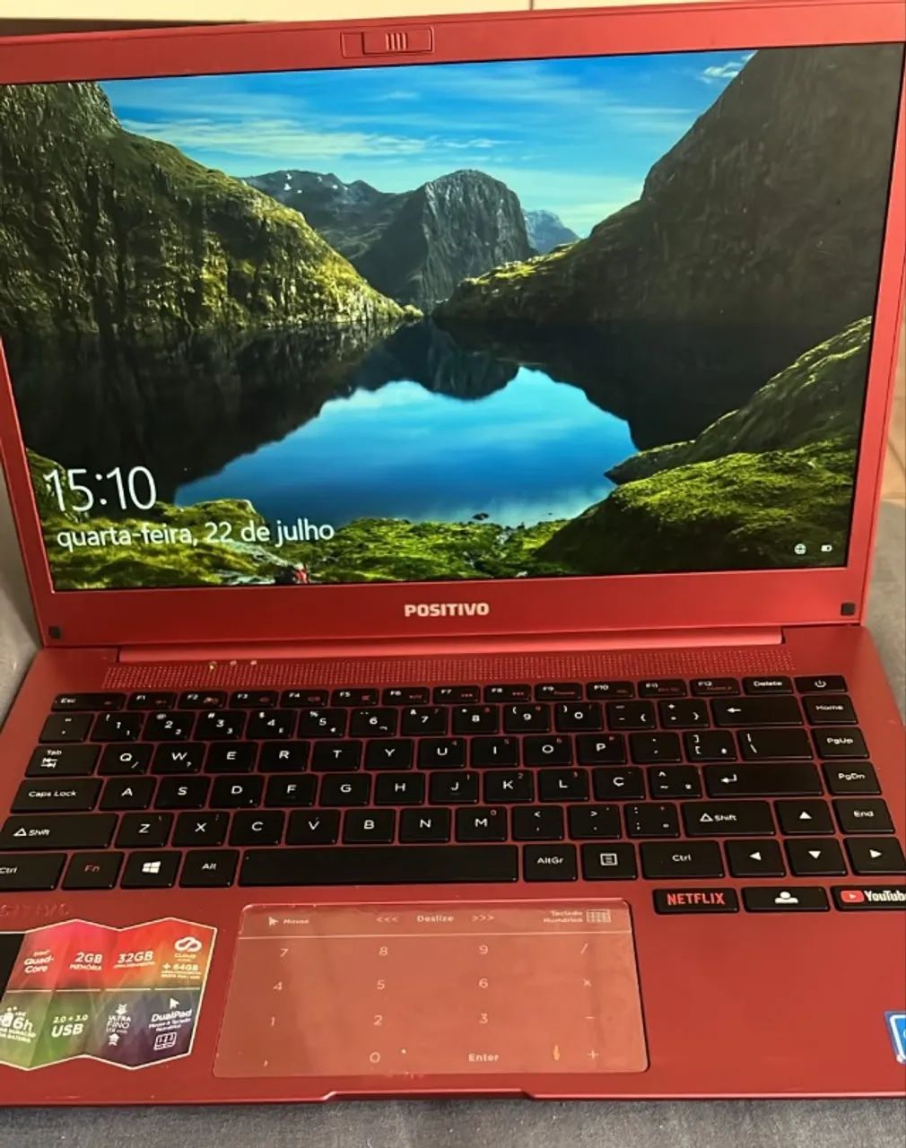  Notebook Positivo Motion Red Q464C - Vermelho - Conservado - Foto 2
