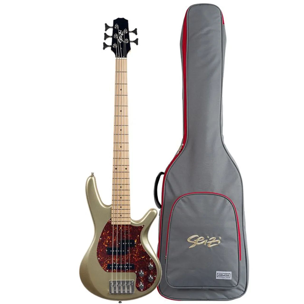 Contrabaixo 5 Cordas Seizi Thunder PJ Titanium Ativo