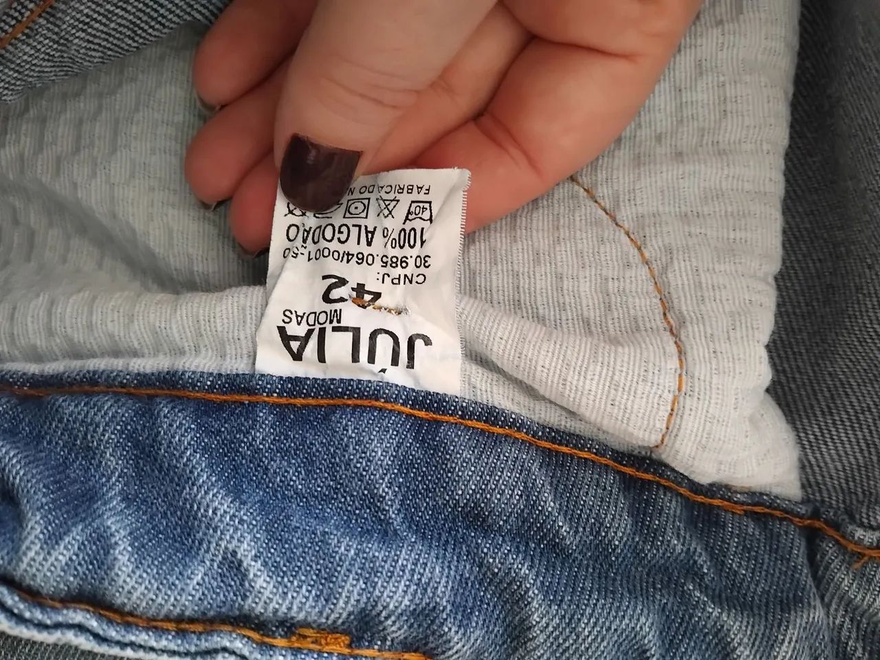 Calça wide leg jeans NOVA tam 42 - Foto 2