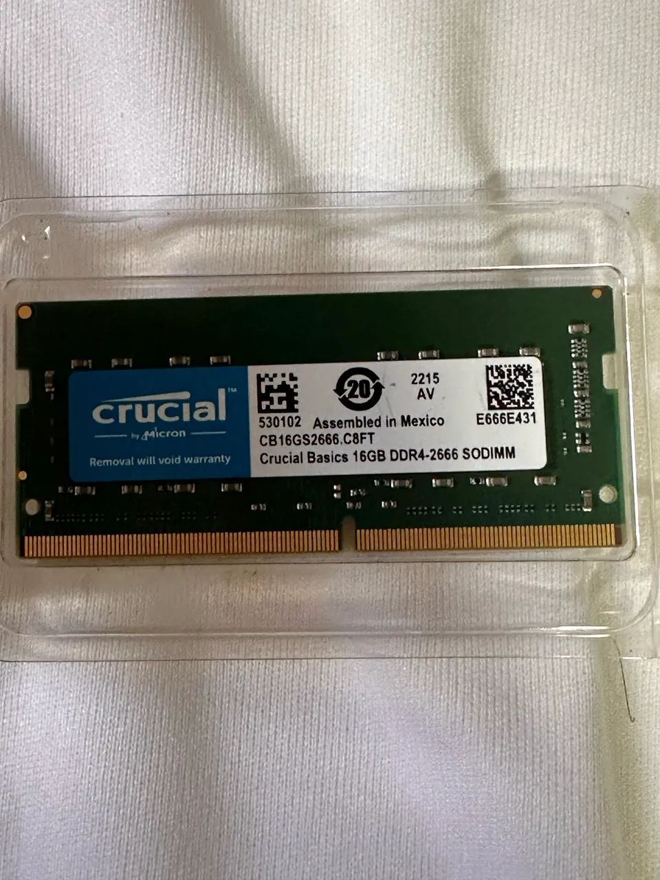 Memória RAM Crucial 16GB DDR4 2400 - SODIMM - Foto 2