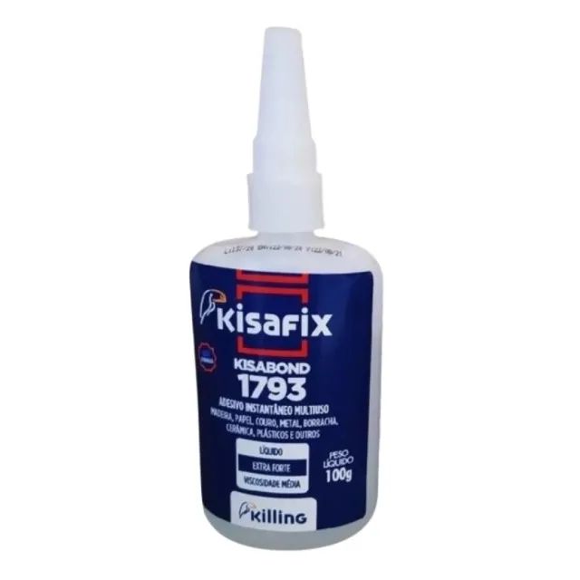 Cola Líquida Kisafix Kisabond 1793 100g Instantâneo Extra-forte - Foto 3