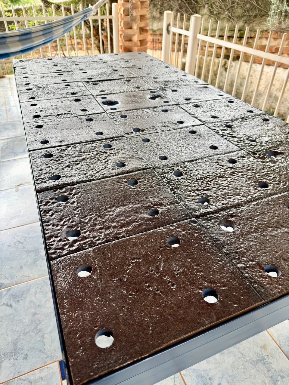 Mesa com Placas de Apoio Ferroviário em Ferro Fundido - Foto 5
