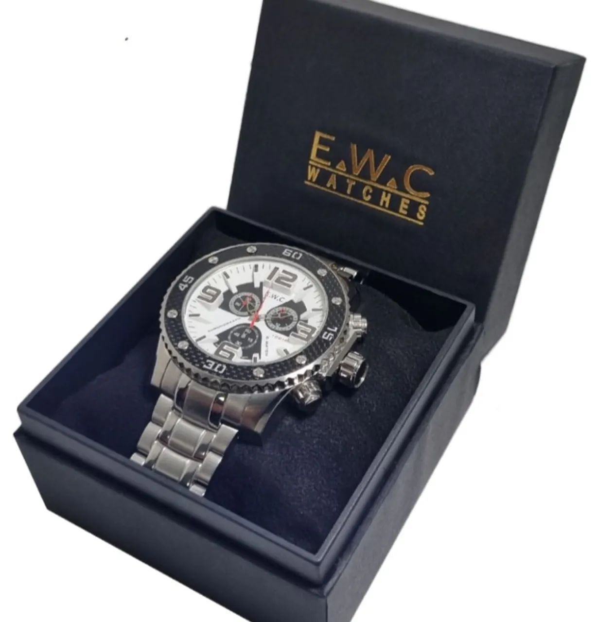 Relógio EWC Masculino Cronógrafo Big Case EMT14002B - Foto 4