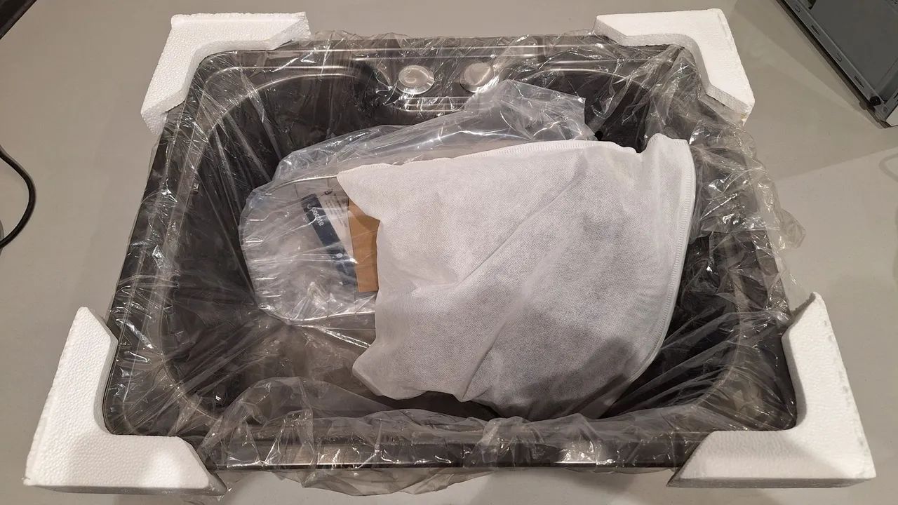 Cuba de Pia inox com válvula e dispenser  - Foto 5