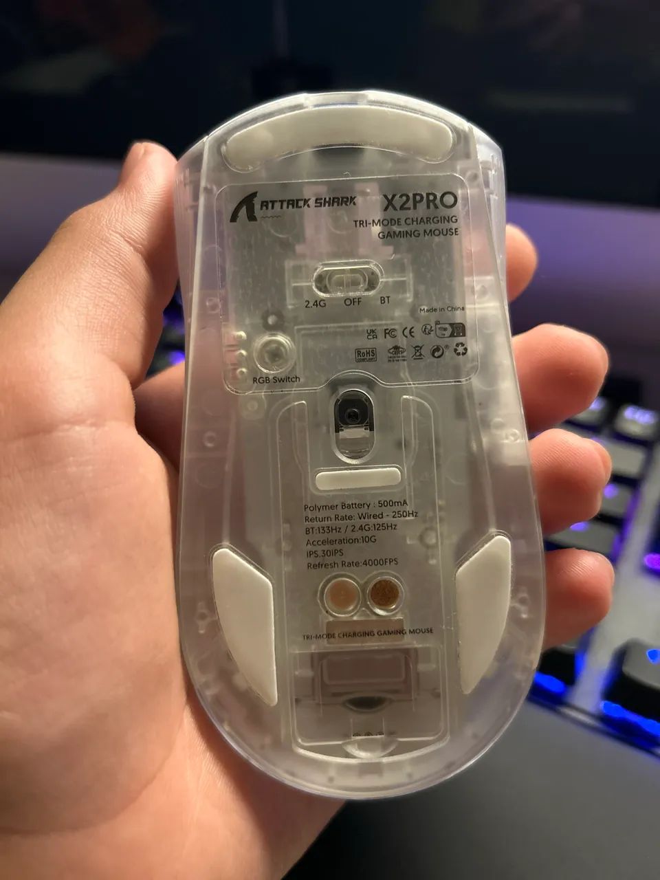 mouse attack shark x2 pro  - Foto 4