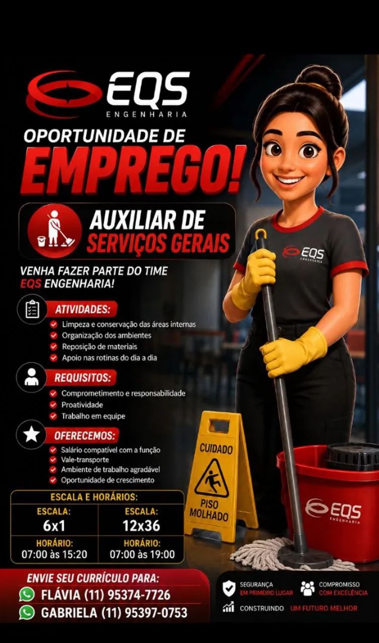 Auxiliar serviços gerais 