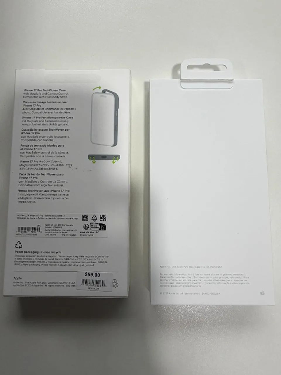 Capa Original Apple TechWoven com MagSafe para iPhone 17 Pro - Azul - Foto 4