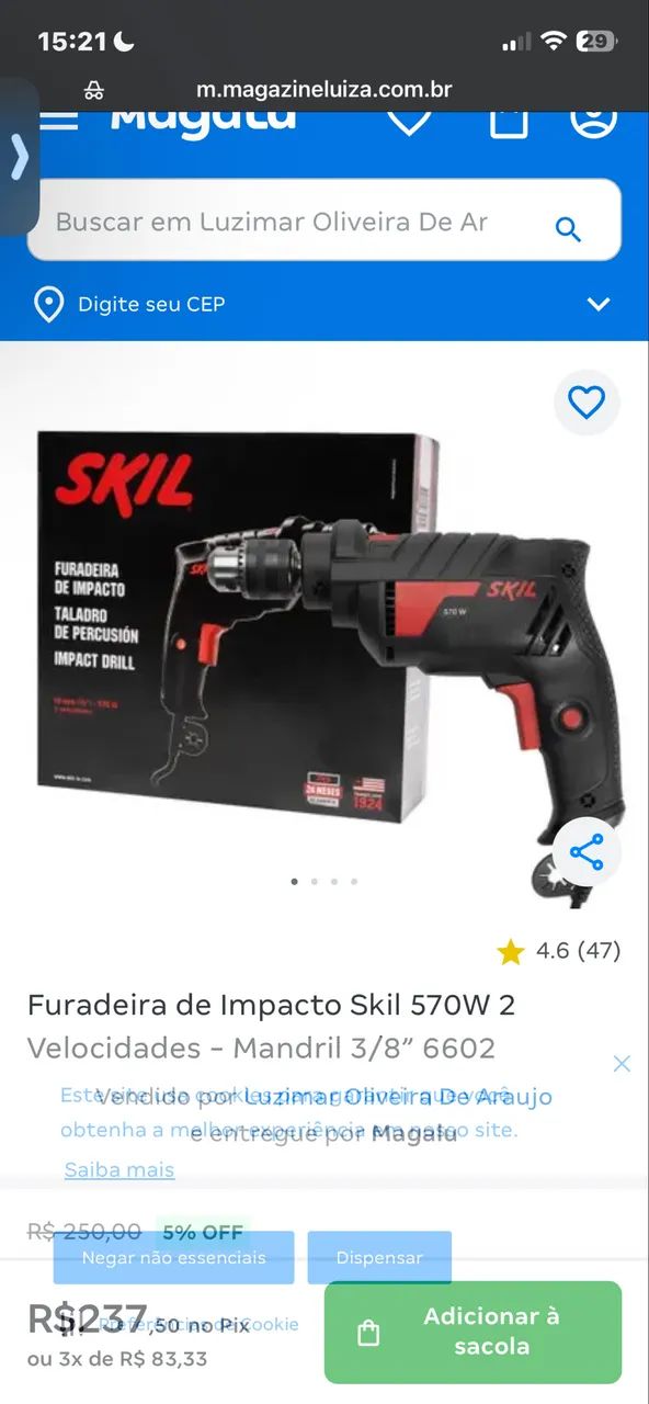 Furadeira Skol 570W - Foto 2