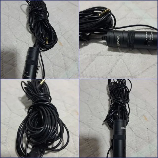 Microfone Boya By-m1 3,5mm P2 Cabo 6 Metros Cameras Celular 