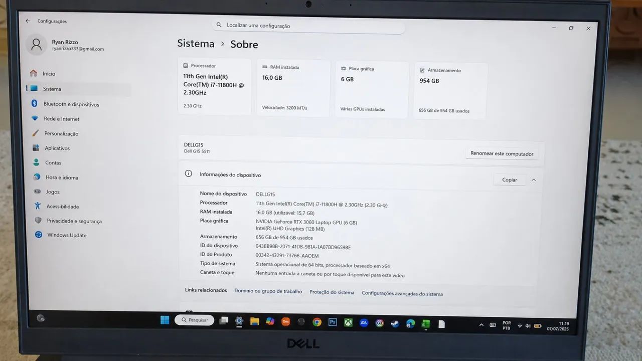 Notebook DELL G15 5511 GAMER - Foto 4